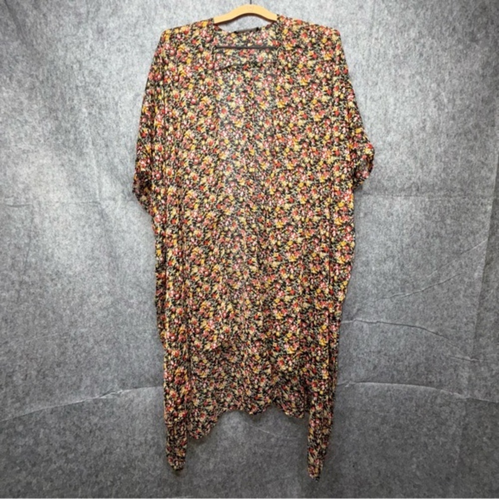 Black Tape_ Women's Floral Print Kimono- Sz‎ 3X